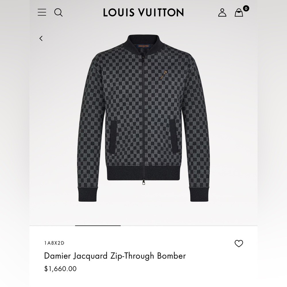 Louis Vuitton Damier Jacquard Zip-Through Bomber (Like New)